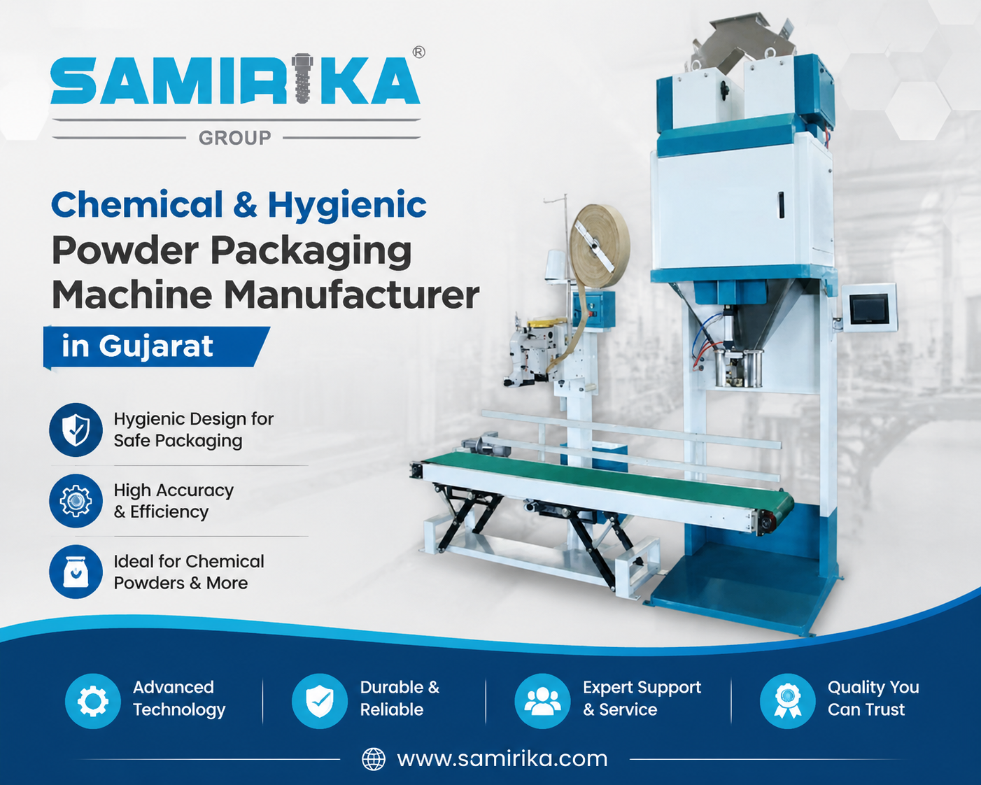 Chemical & Hygienic Powder Packaging Machine Manufacturer in Gujarat