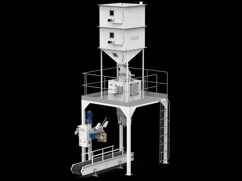 Fertilizer bagging and weighing system