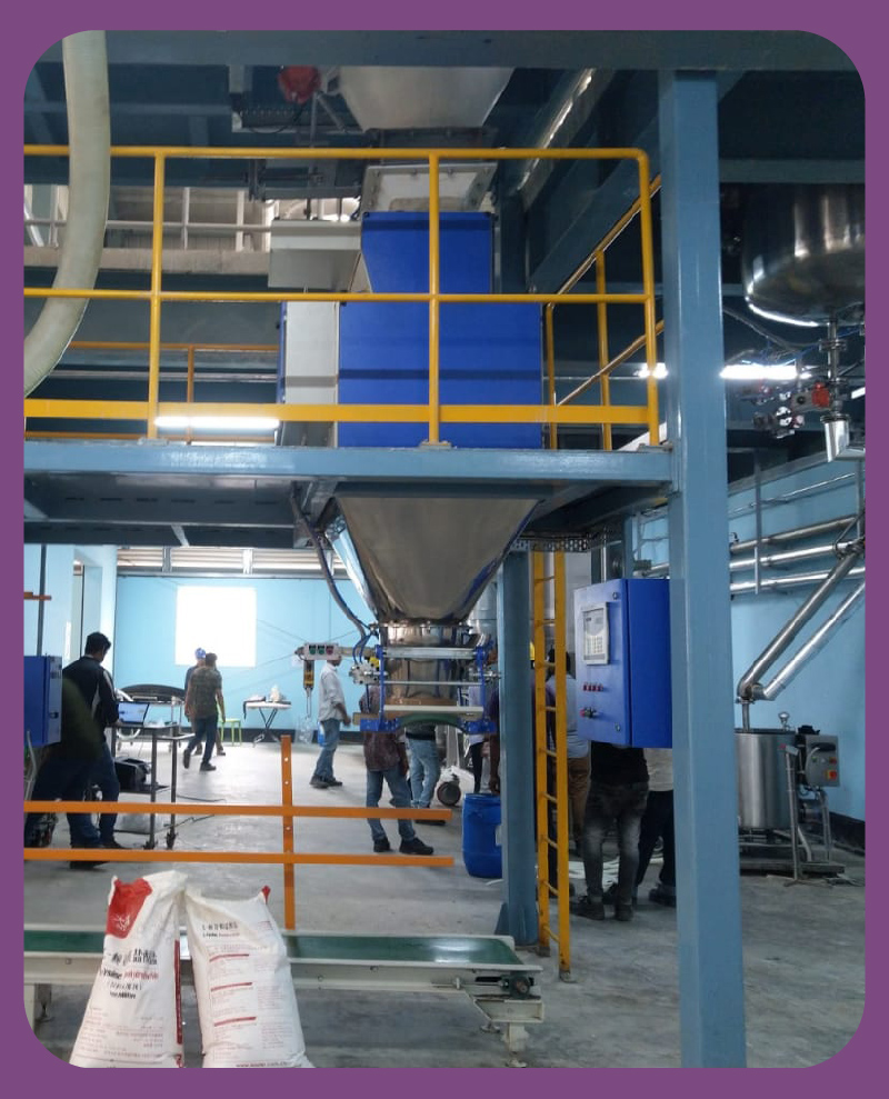 Fertilizer packing line